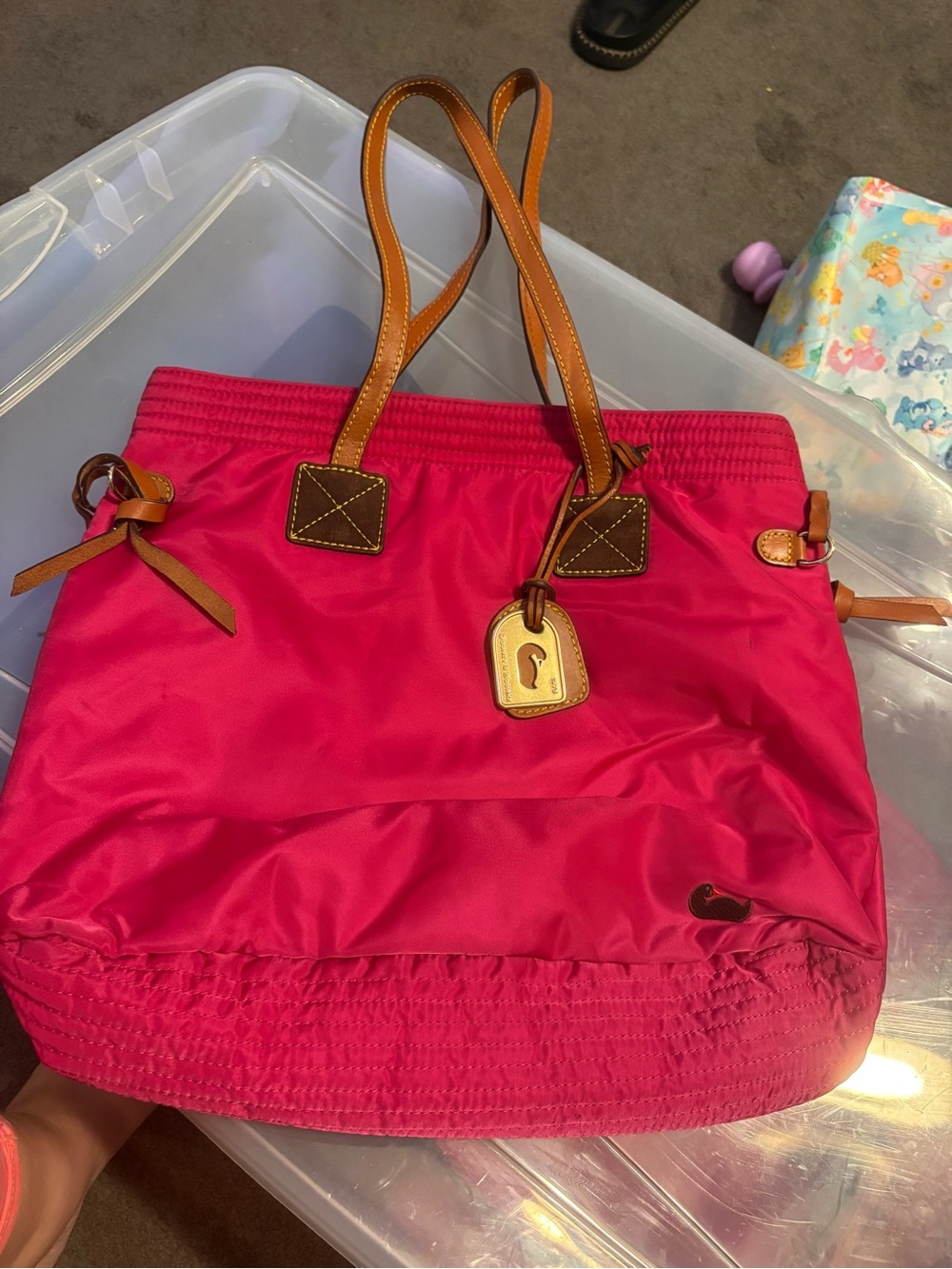 Vintage Dooney and Bourke Pink Nylon Tote